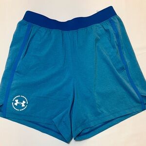 Under Armour Teal Performance Shorts EUC built in liner size Small